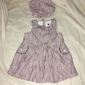 Janie and Jack beautiful dress with matching hat